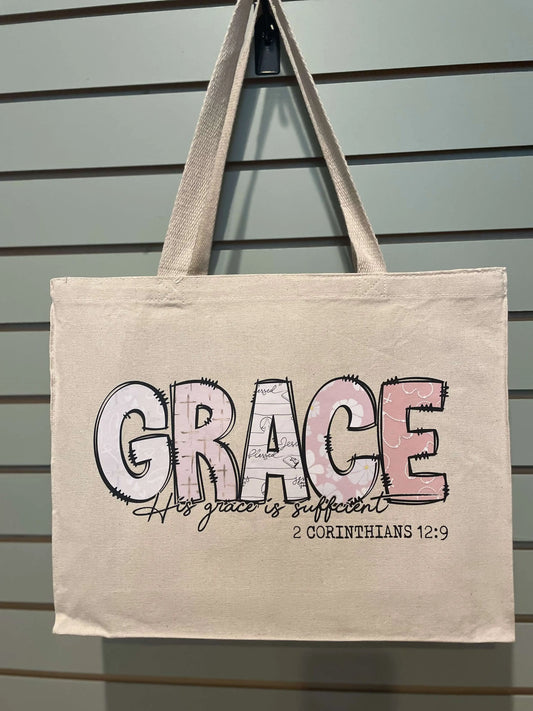 Grace Tote Bag Faith Filled Creations Boutique